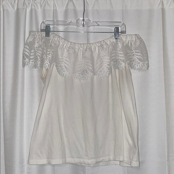 Off the Shoulder Lace Top - Picture 1 of 5